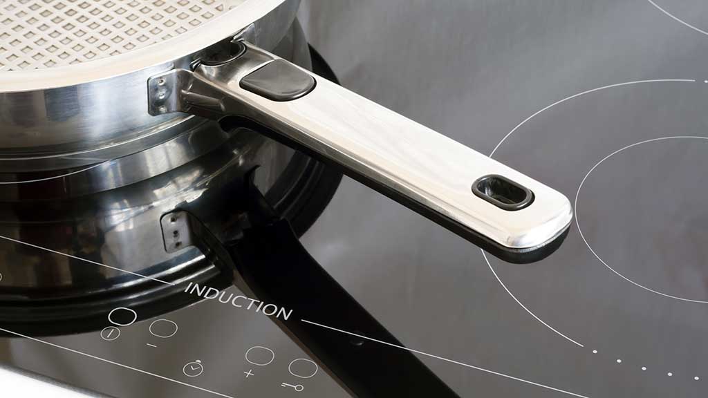 close-up photo of bosch induction cooktop