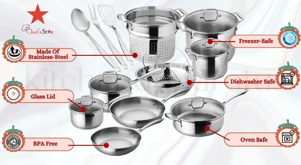  stainless steel induction cookware