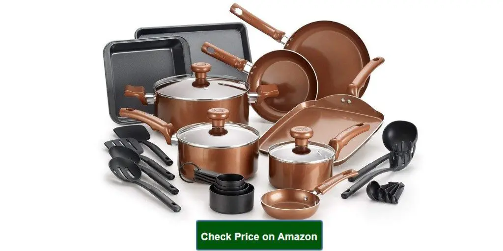 Best T Fal Copper Ceramic Nonstick Cookware reviews 20-Piece Set