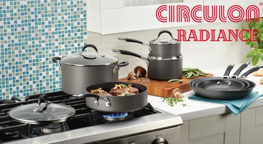 Circulon Radiance Hard Anodized Nonstick 10-Piece Cookware Set - Gray