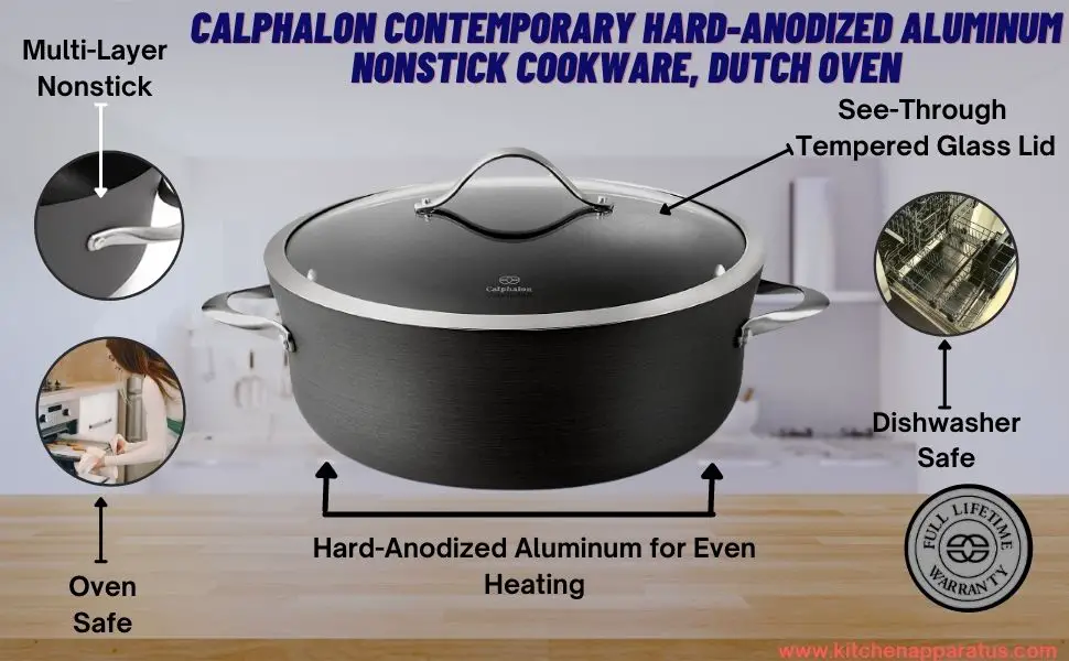 Calphalon Contemporary Hard-Anodized Aluminum Nonstick Cookware, Dutch Oven