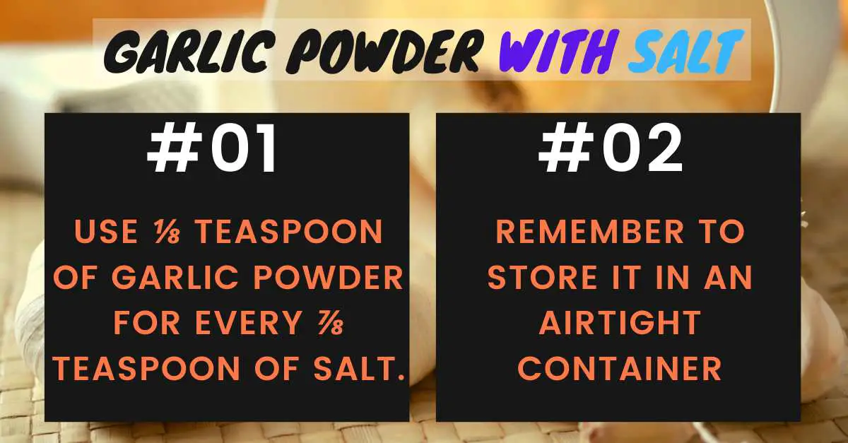 make garlic salt from garlic powder